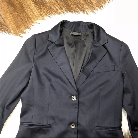 The Row navy blue wool-blend Schoolboy blazer - Picture 7 of 8